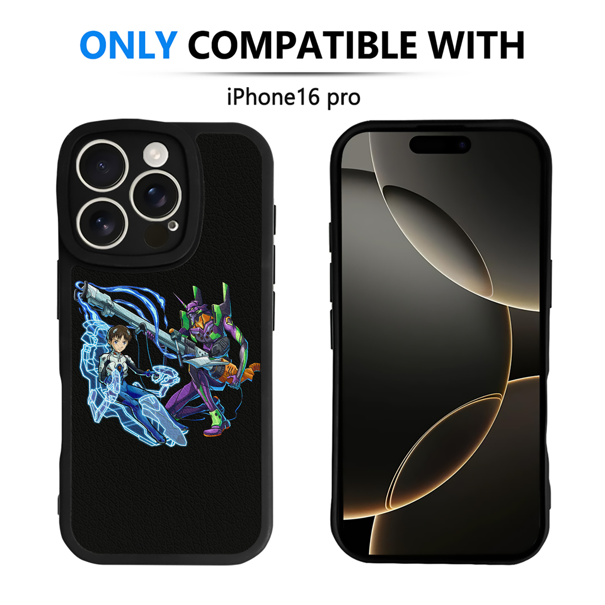 （画像用） EVA 新世紀エヴァンゲリオン 【iPhone 16シリーズ対応】シリコンスマホケース（レザー調） 材質：シリコン
